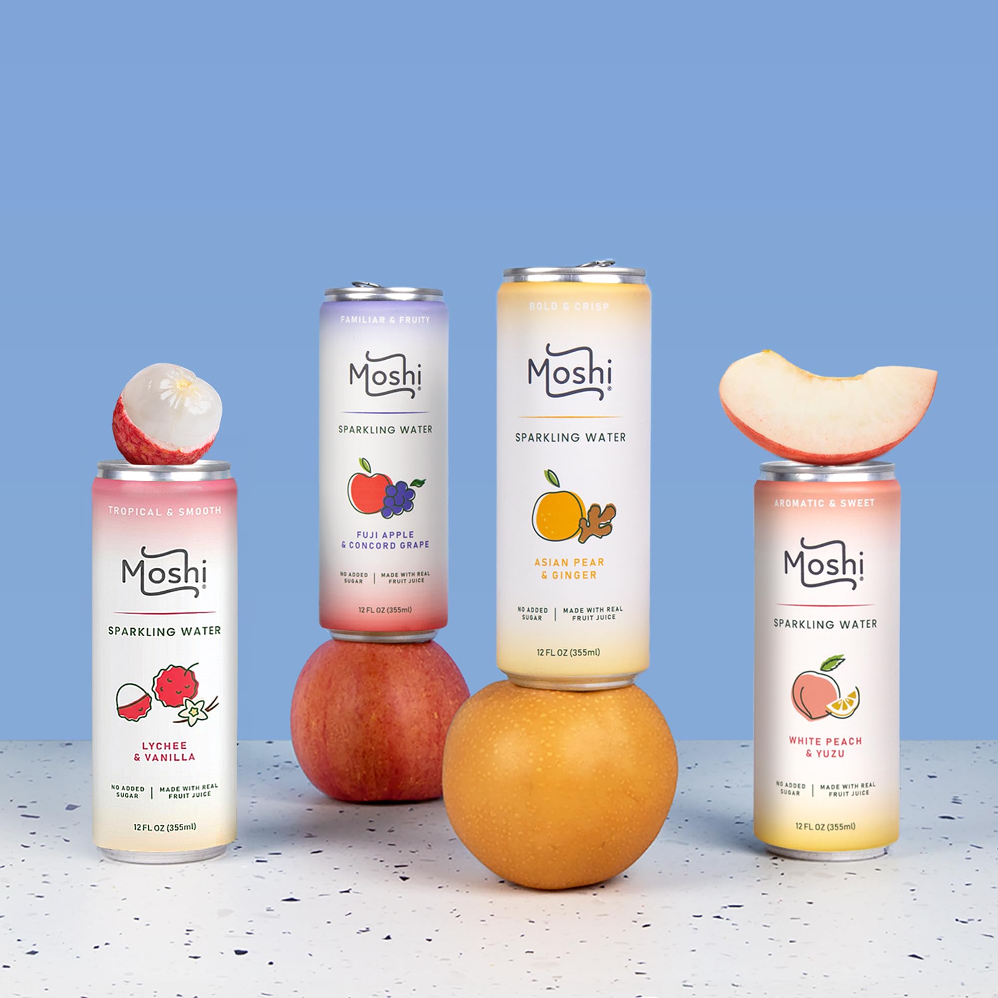 Amazon.com: Moshi Asian Flavored Sparkling Water 12 Pack